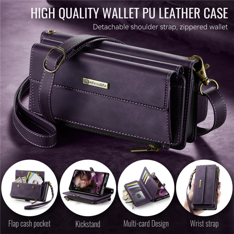 CaseMe Samsung Galaxy A54 RFID Wallet Case with Crossbody Strap - Image 10