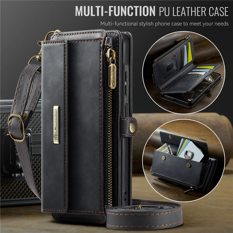 CaseMe Samsung Galaxy A55 RFID Wallet Case with Crossbody Strap - Image 14