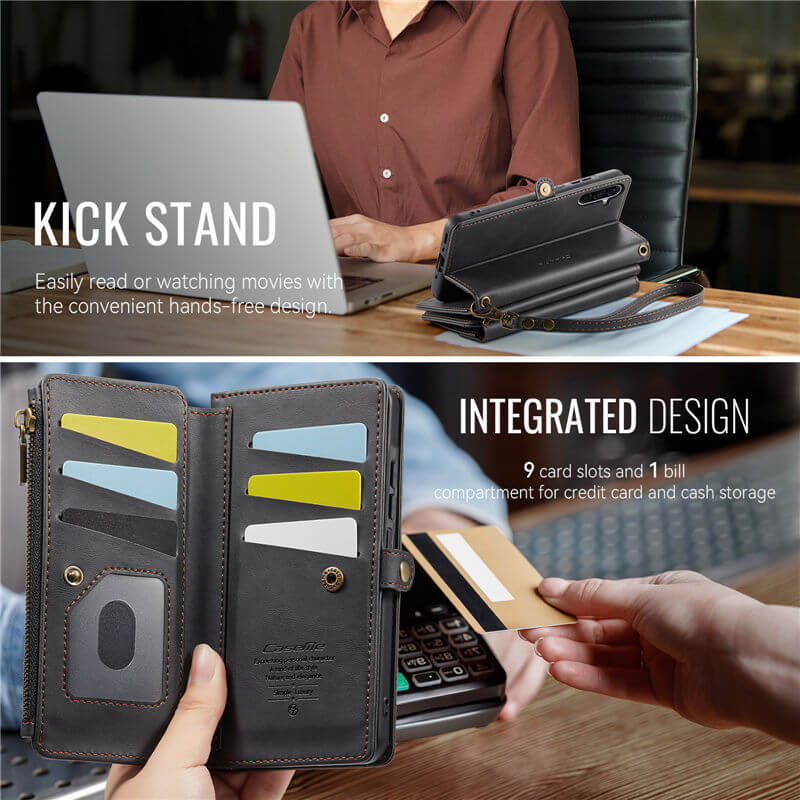 CaseMe Samsung Galaxy A56 5G RFID Wallet Case with Crossbody Strap - Image 6