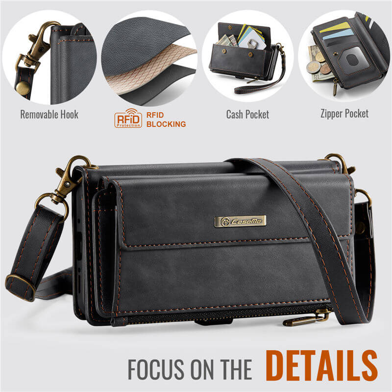 CaseMe Samsung Galaxy A56 5G RFID Wallet Case with Crossbody Strap - Image 11