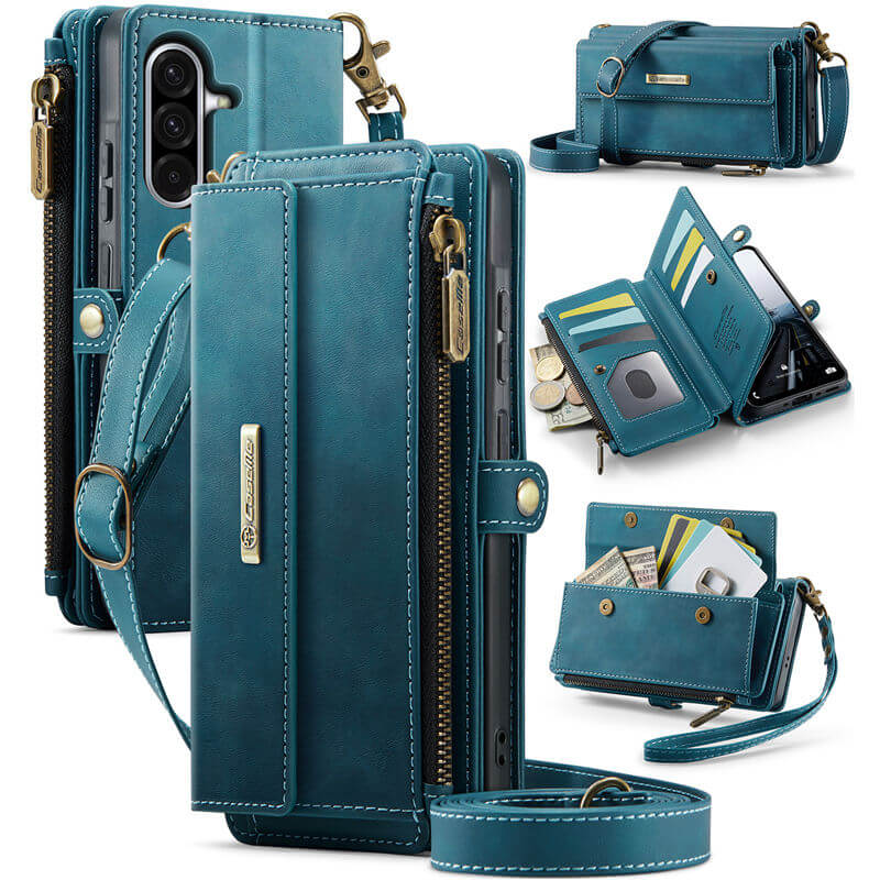 CaseMe Samsung Galaxy A56 5G RFID Wallet Case with Crossbody Strap