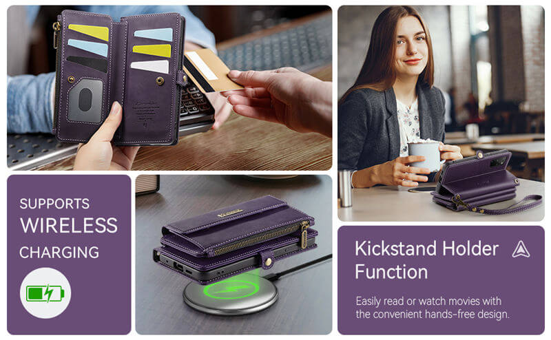 CaseMe Samsung Galaxy S20 Plus RFID Wallet Case – Crossbody & Wireless