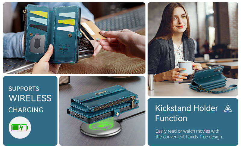 CaseMe Samsung Galaxy S21 Plus RFID Wallet Case – Crossbody & Wireless