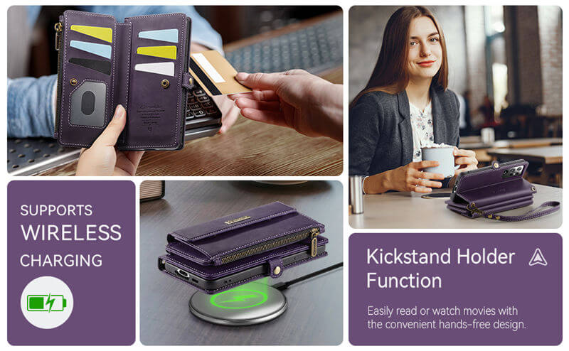 CaseMe Samsung Galaxy S21 Ultra RFID Wallet Case – Crossbody & Wireless