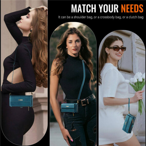 CaseMe Samsung Galaxy S22 RFID Wallet Case – Crossbody & Wireless - Image 8