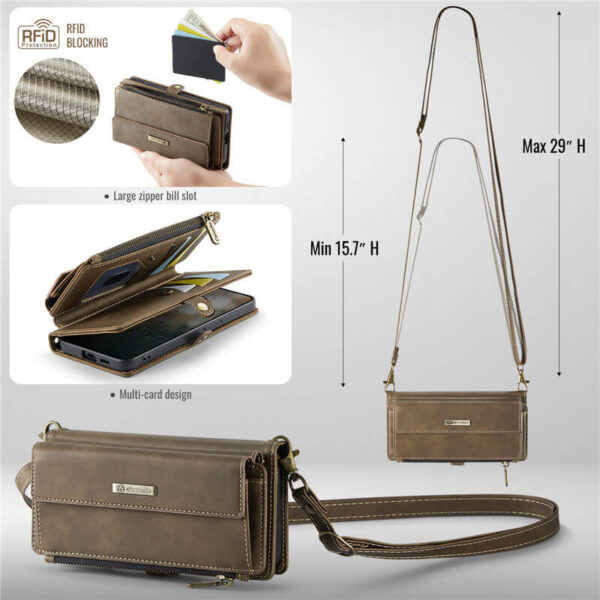 CaseMe Samsung Galaxy S22 RFID Wallet Case – Crossbody & Wireless - Image 4