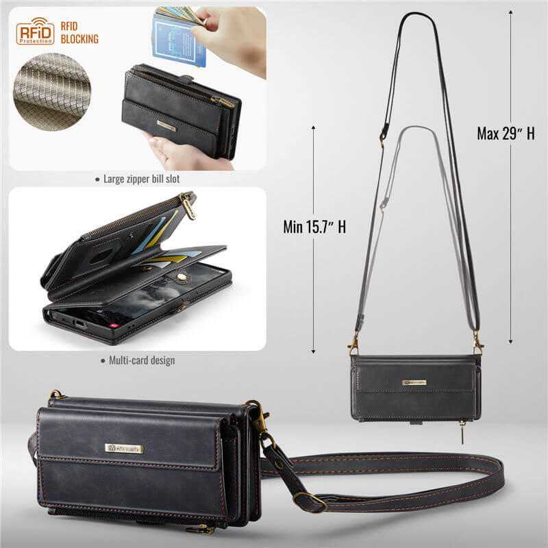 CaseMe Samsung Galaxy S23 Ultra RFID Wallet Case – Crossbody & Wireless - Image 4