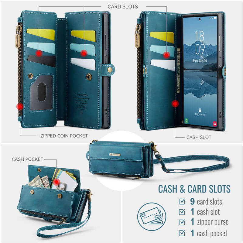 CaseMe Samsung Galaxy S23 Ultra RFID Wallet Case – Crossbody & Wireless - Image 5