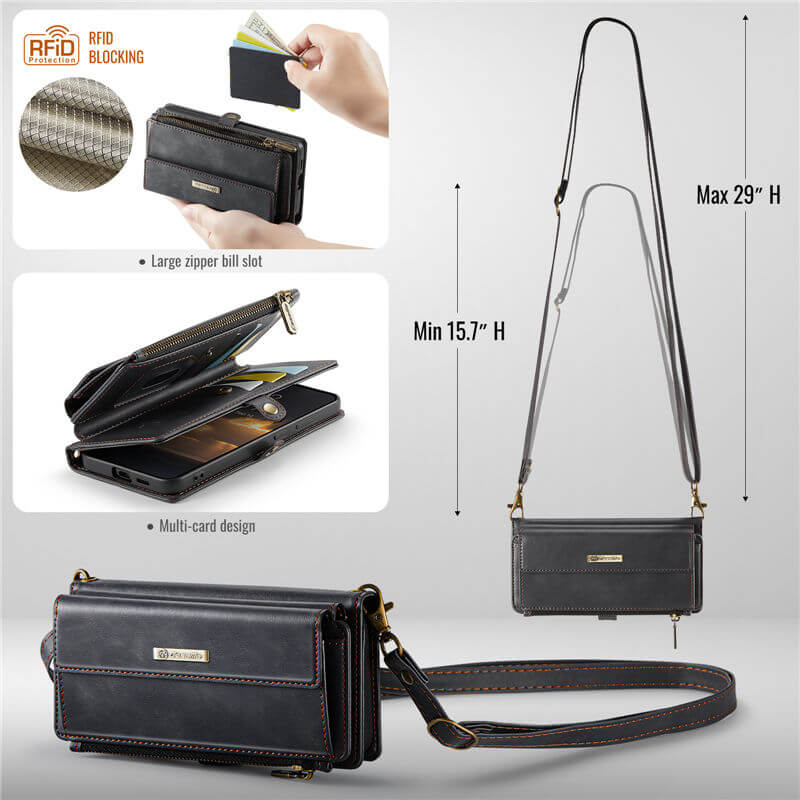 CaseMe Samsung Galaxy S24 Plus RFID Wallet Case – Crossbody & Wireless - Image 4
