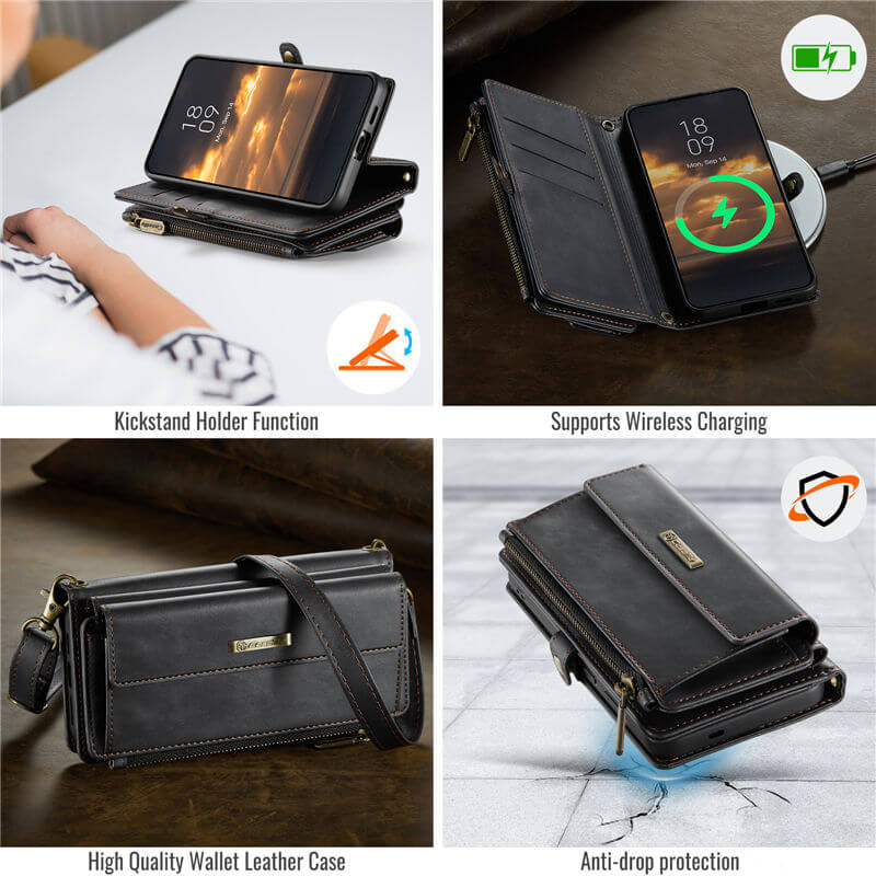 CaseMe Samsung Galaxy S25 Plus RFID Wallet Case – Crossbody & Wireless