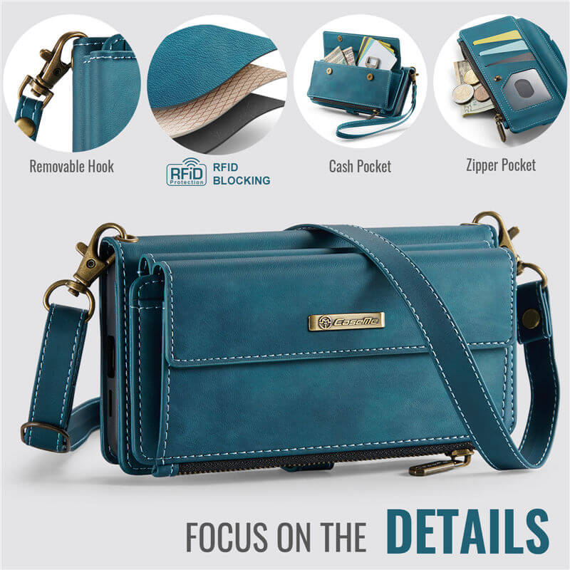 CaseMe Samsung Galaxy S25 RFID Wallet Case – Crossbody & Wireless - Image 11