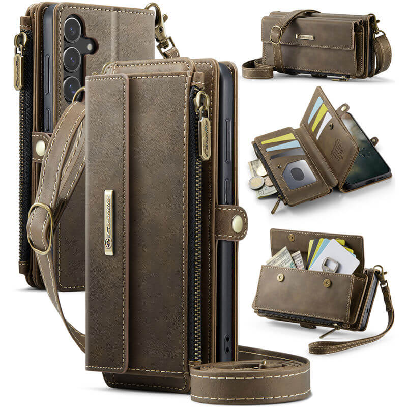 CaseMe Samsung Galaxy S25 RFID Wallet Case – Crossbody & Wireless