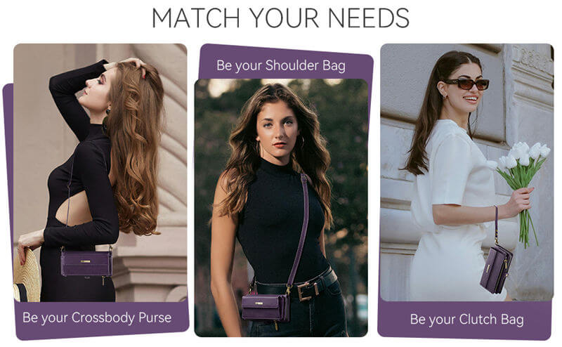 CaseMe Samsung Galaxy S25 Plus RFID Wallet Case – Crossbody & Wireless