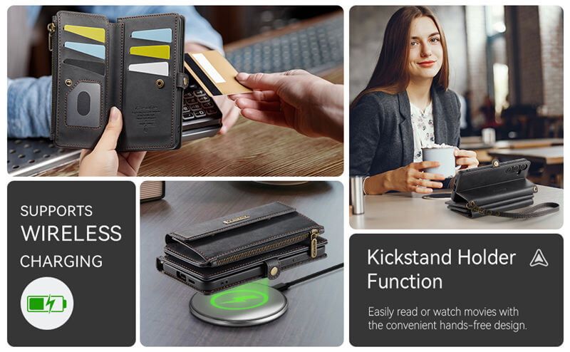 CaseMe Samsung Galaxy S25 Plus RFID Wallet Case – Crossbody & Wireless