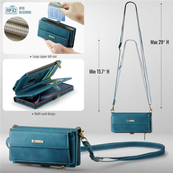 CaseMe Samsung Galaxy S24 Ultra RFID Wallet Case – Crossbody & Wireless - Image 4