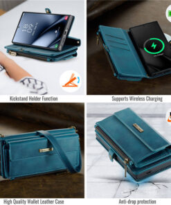 CaseMe Samsung Galaxy S24 Ultra RFID Wallet Case – Crossbody & Wireless - Image 9