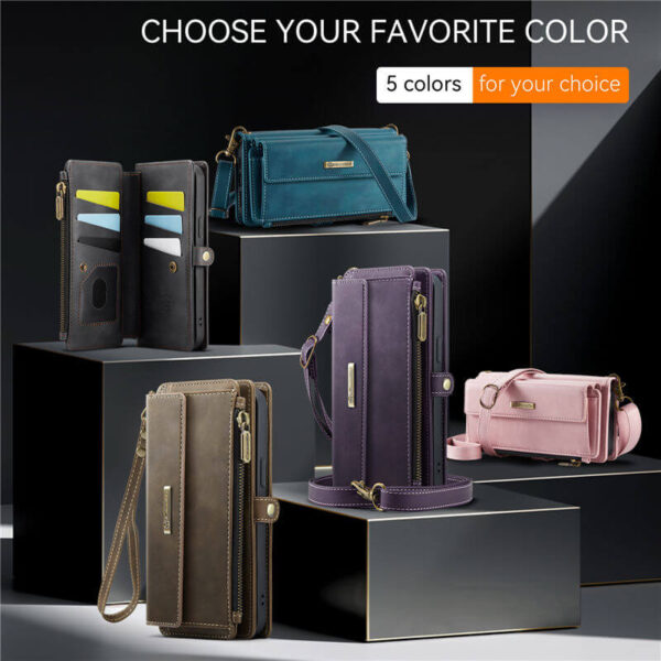 Alternative view of CaseMe iPhone 13 Mini RFID Wallet Case – Crossbody & Wireless