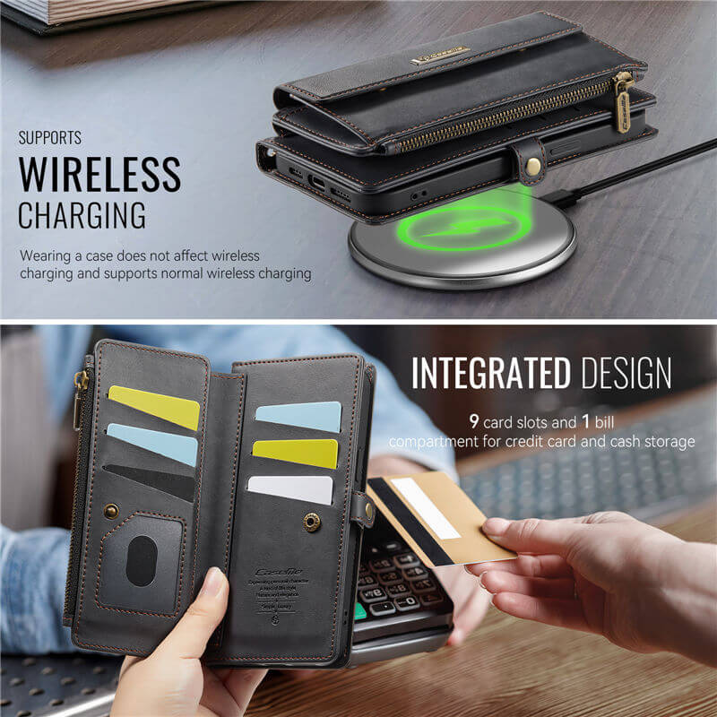 CaseMe iPhone 14 RFID Wallet Case – Crossbody & Wireless