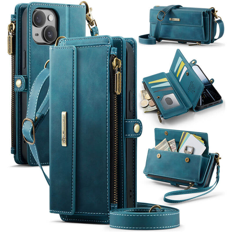 CaseMe iPhone 14 RFID Wallet Case – Crossbody & Wireless