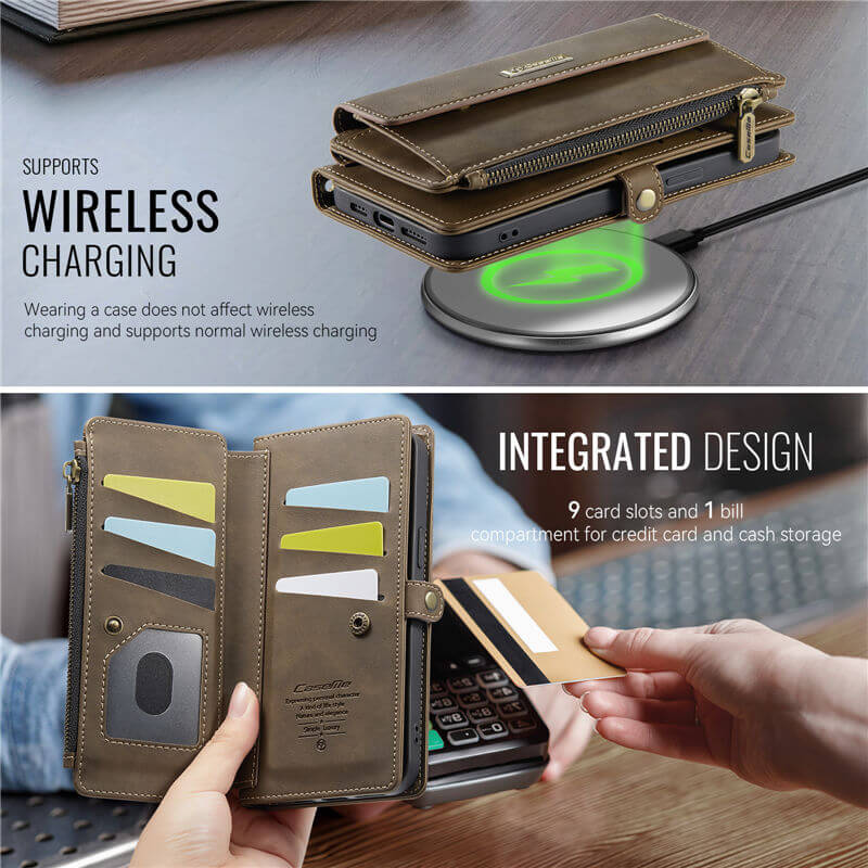CaseMe iPhone 14 Plus RFID Wallet Case – Crossbody & Wireless