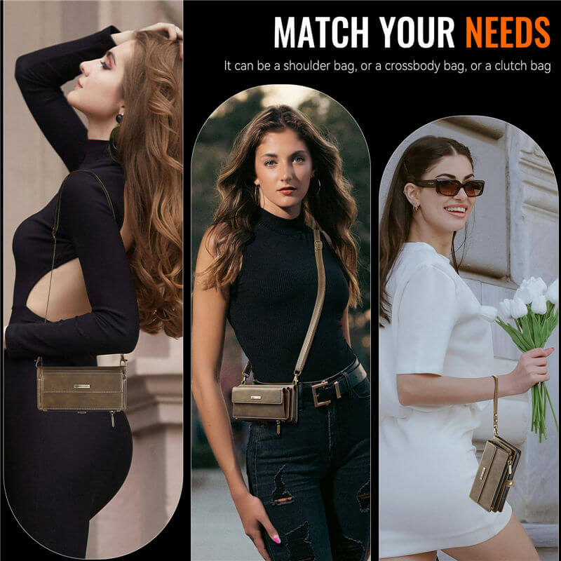 CaseMe iPhone 14 RFID Wallet Case – Crossbody & Wireless