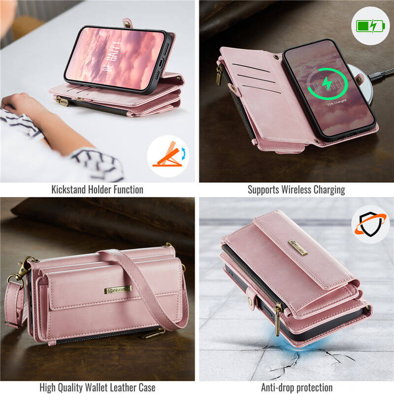 CaseMe iPhone 14 RFID Wallet Case – Crossbody & Wireless