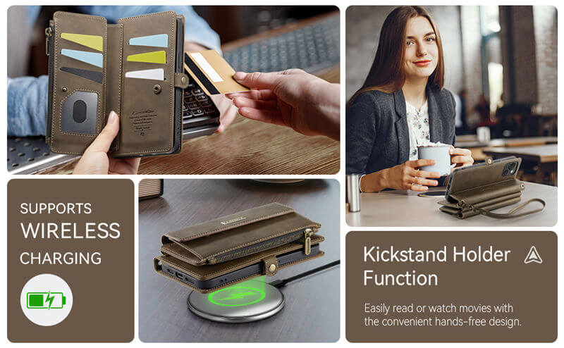 CaseMe iPhone 13 Mini RFID Wallet Case – Crossbody & Wireless