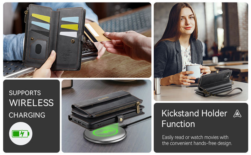 CaseMe iPhone 13 RFID Wallet Case – Crossbody & Wireless