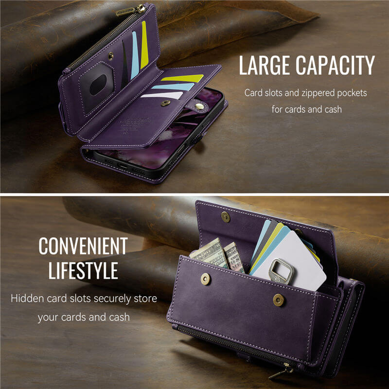 CaseMe iPhone 16 Plus RFID Wallet Case – Crossbody & Wireless - Image 14