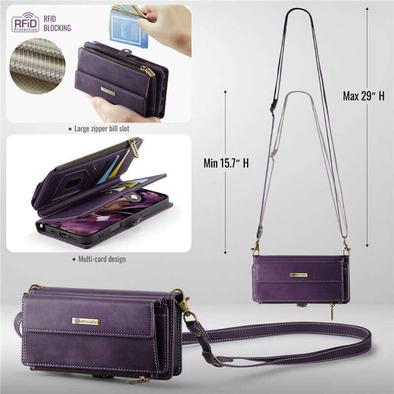 CaseMe iPhone 16 Plus RFID Wallet Case – Crossbody & Wireless - Image 4