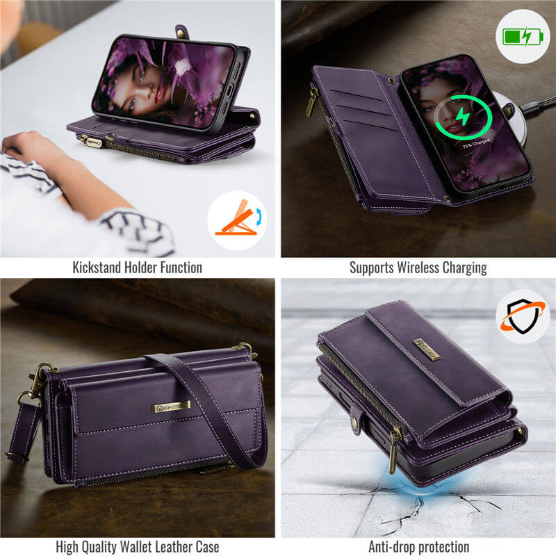 CaseMe iPhone 16 Plus RFID Wallet Case – Crossbody & Wireless - Image 9