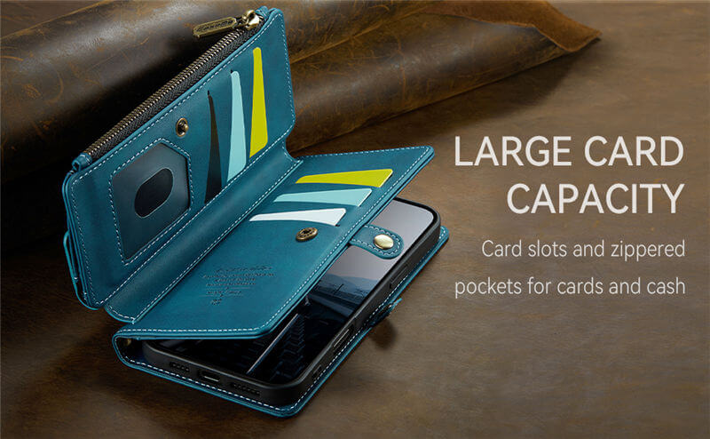 CaseMe iPhone 16 Plus RFID Wallet Case – Crossbody & Wireless