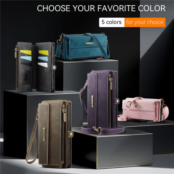 Alternative view of CaseMe iPhone 16 Pro Max RFID Wallet Case – Crossbody & Wireless