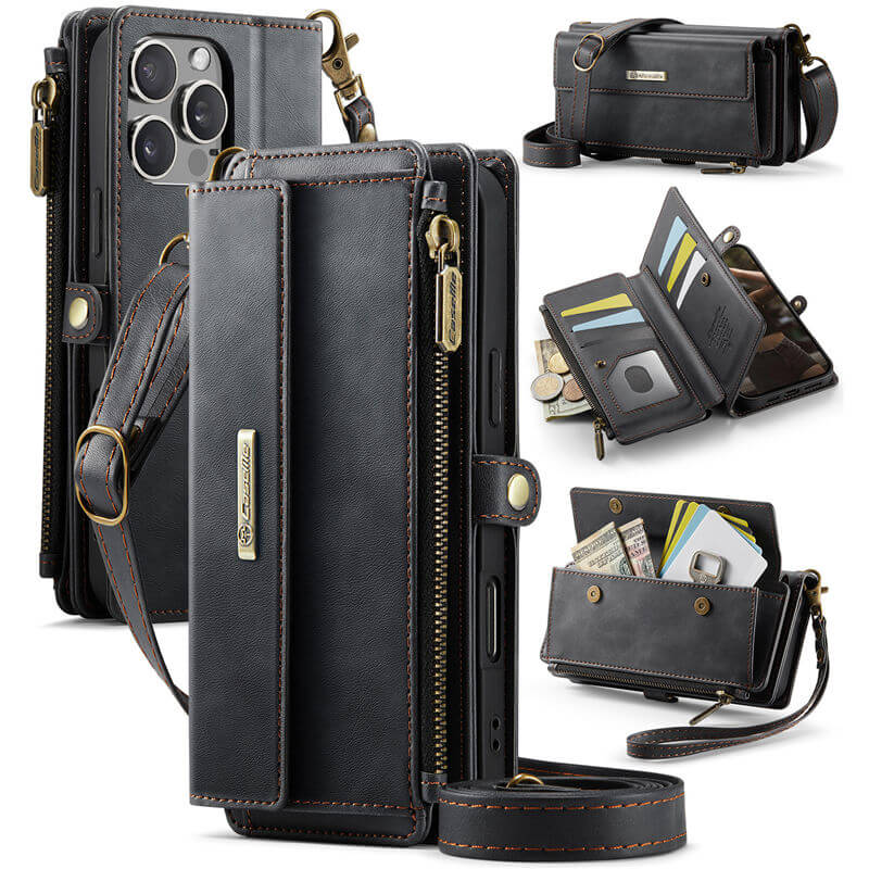 CaseMe iPhone 16 Pro RFID Wallet Case – Crossbody & Wireless