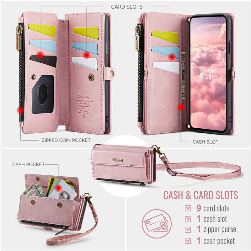 CaseMe iPhone 7 Plus/8 Plus RFID Wallet Case with Crossbody Strap - Image 5