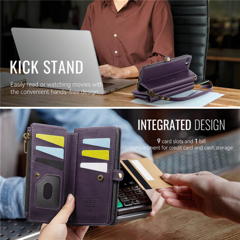 CaseMe iPhone 7 Plus/8 Plus RFID Wallet Case with Crossbody Strap - Image 6