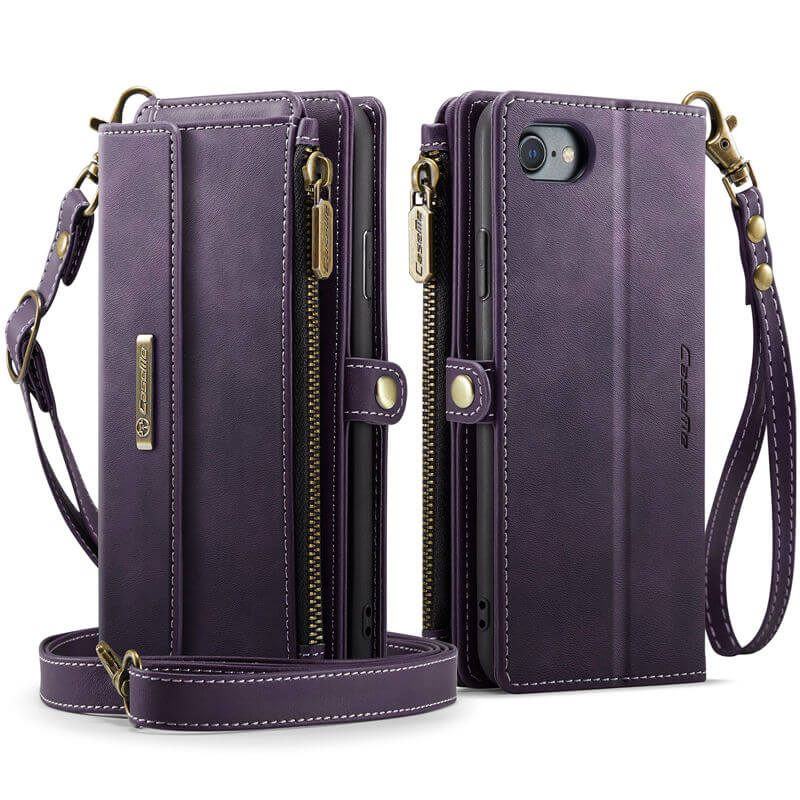 CaseMe iPhone 7/8/SE 2020/SE 2022 RFID Wallet Case with Crossbody Strap - Image 3
