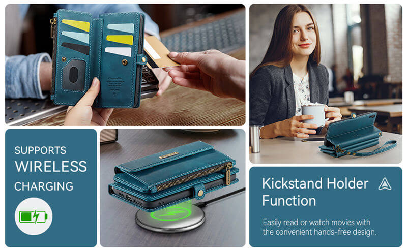 CaseMe iPhone XR RFID Wallet Case – Crossbody & Wireless