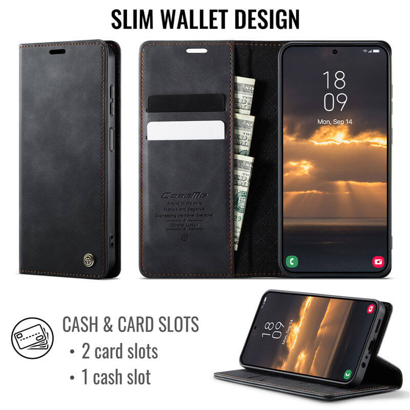 CaseMe Samsung Galaxy A14 Wallet Case – Magnetic & RFID Blocking - Image 3