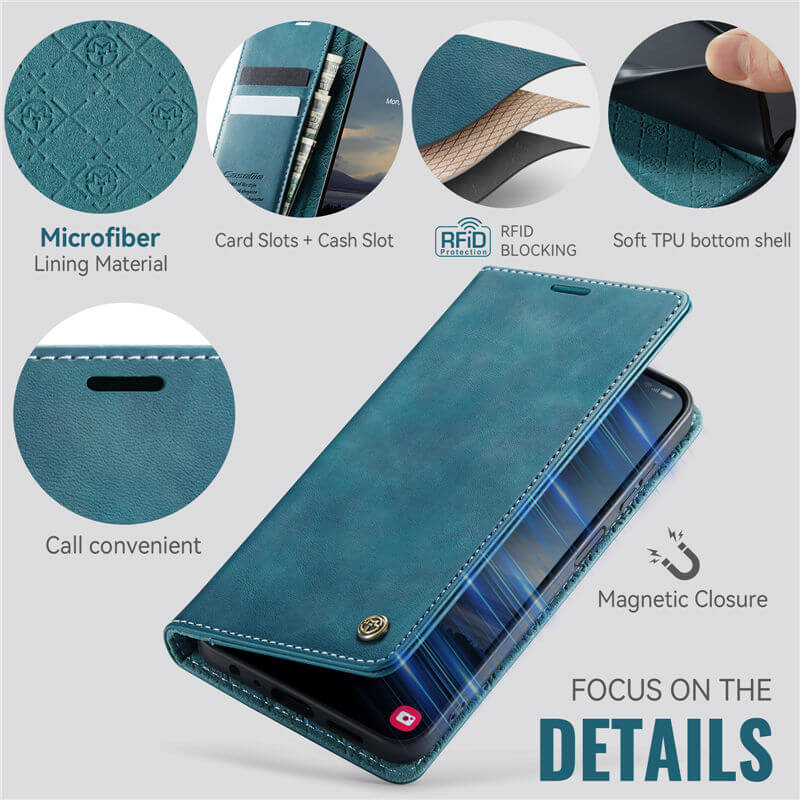 CaseMe Samsung Galaxy A14 Wallet Case – Magnetic & RFID Blocking - Image 4