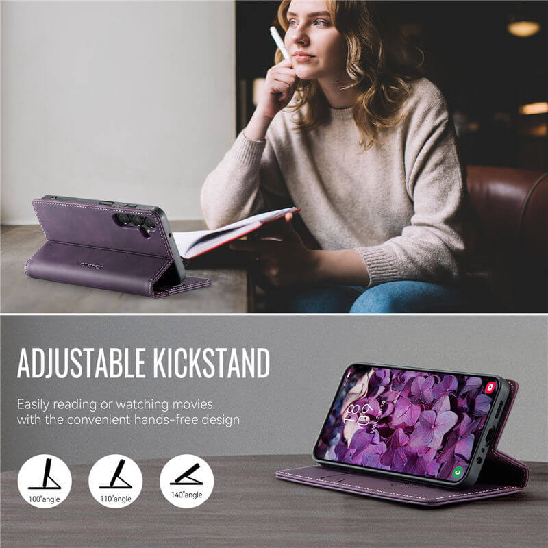 CaseMe Samsung Galaxy A14 Wallet Case – Magnetic & RFID Blocking - Image 7