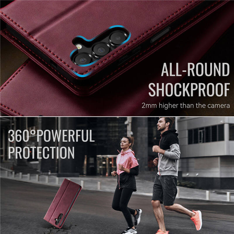 CaseMe Samsung Galaxy A14 Wallet Case – Magnetic & RFID Blocking - Image 8