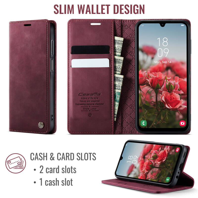 CaseMe Samsung Galaxy A15 Wallet Case – Magnetic & RFID Blocking - Image 3