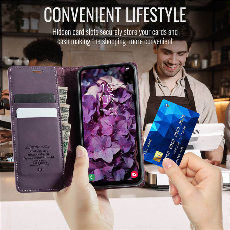 CaseMe Samsung Galaxy A16 5G Wallet Case – Magnetic & RFID Blocking - Image 5