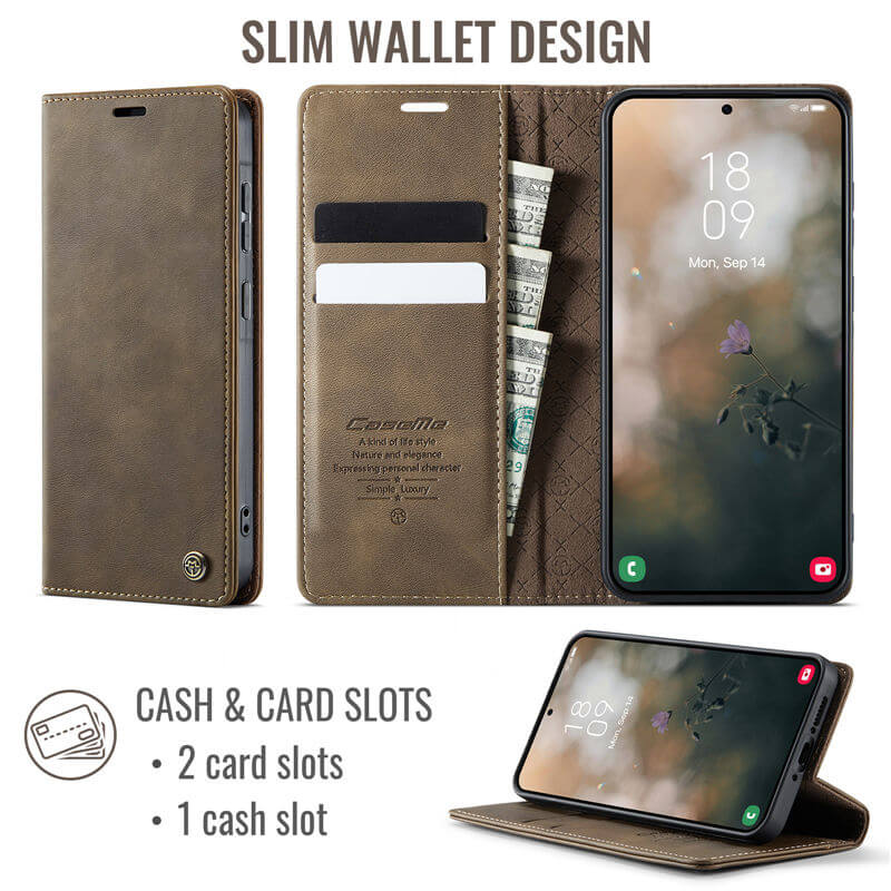 CaseMe Samsung Galaxy A56 5G Wallet Case – Magnetic & RFID Blocking - Image 3