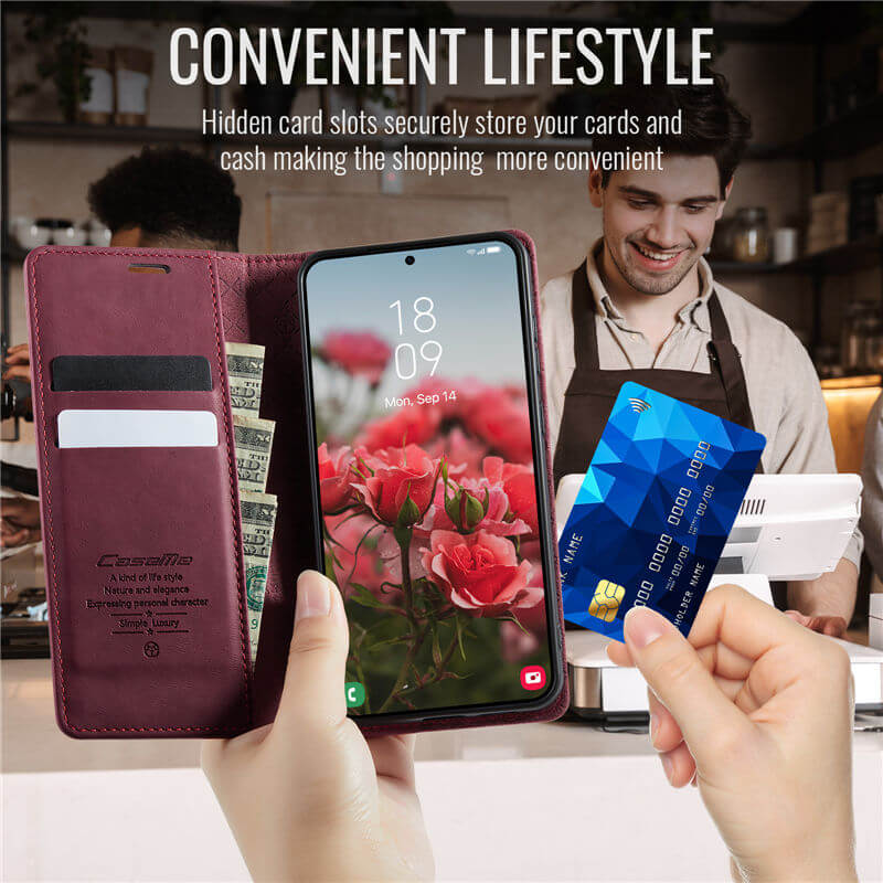 CaseMe Samsung Galaxy A56 5G Wallet Case – Magnetic & RFID Blocking - Image 5