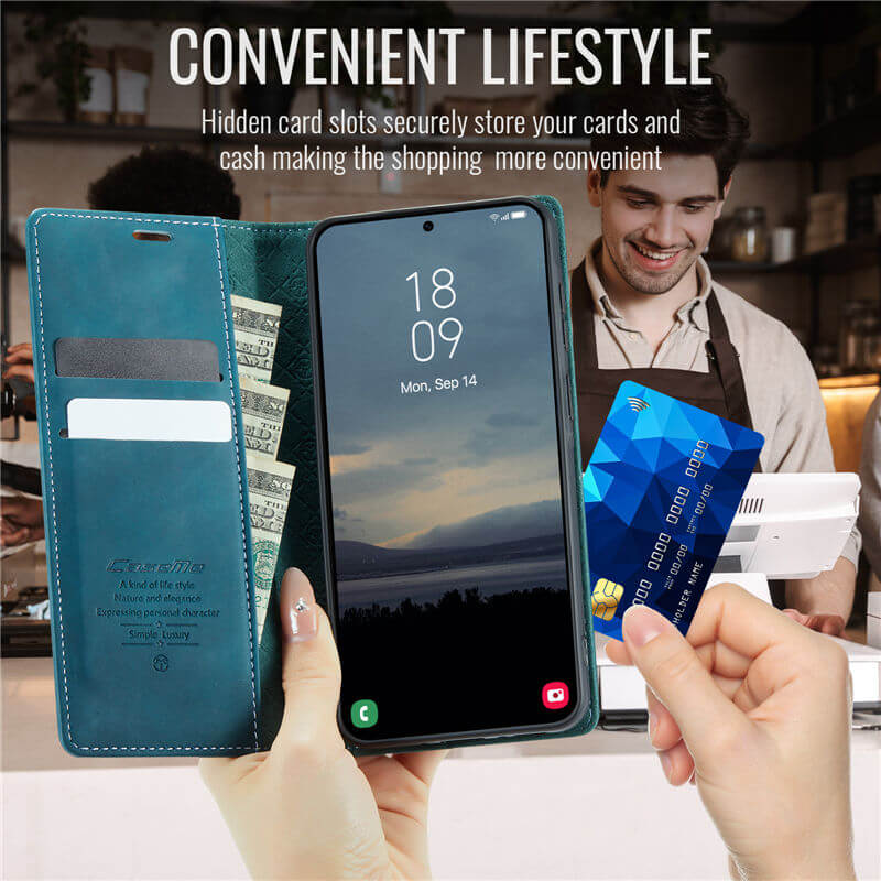 CaseMe Samsung Galaxy A55 Wallet Case – Magnetic & RFID Blocking - Image 5