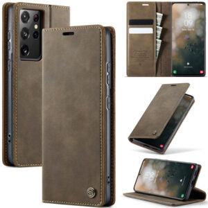 CaseMe Samsung Galaxy S21 Ultra Wallet Case – Magnetic & RFID Blocking
