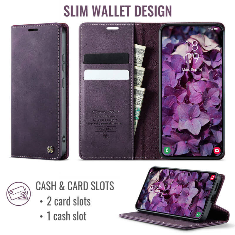 CaseMe Samsung Galaxy S22 Wallet Case – Magnetic & RFID Blocking - Image 3