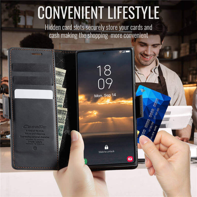 CaseMe Samsung Galaxy S22 Ultra Wallet Case – Magnetic & RFID Blocking - Image 5